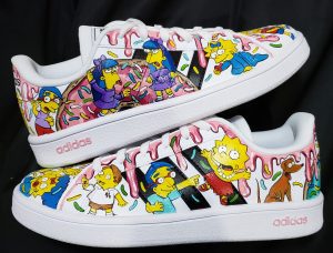 Custom Painted Kicks Simpsons by Olga Pankova